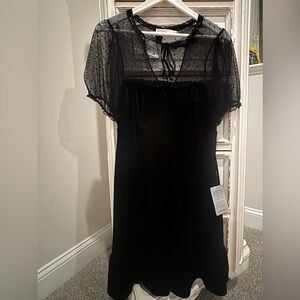 🆕Lush Mesh Contrast Velvet Minidress